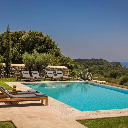 Delightful Kefalonia 5 Bedrooms Panoramic Sea Mountain Views Villa Atsoupades